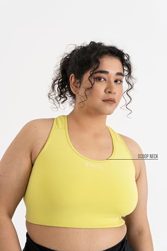 Image of Spirit Animal Plus Size Sports Bra for Women| Racerback Bra for Medium Impact Workout|Double Lined Bra with Full Coverage|Built in Support Band |Scoop Neck