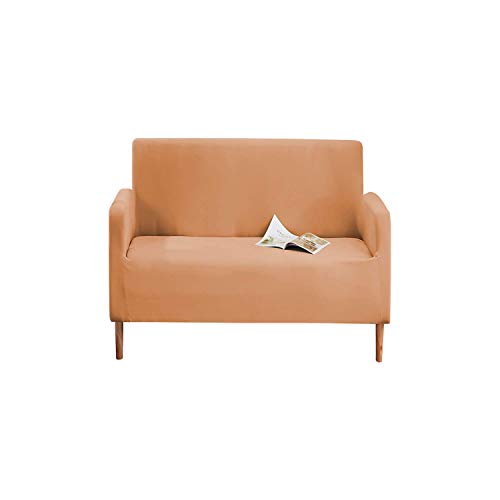 Trimming Shop Stretch Sofa Cover Sofa Slipcover Furniture Protector, Non Slip & Washable Spandex Couch Cover, Easy Fit Sofa Skin, Settee & Sofa Protector, Tan, 2 Seater