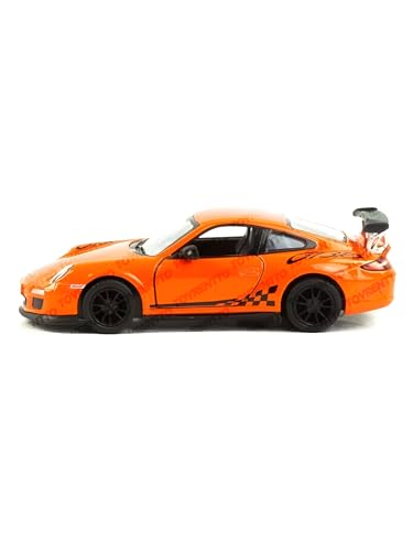 Image of 1:36 Porschee GT3 RS 2010 Alloy Sports Car Model - Diecast Metal Pull Back Toy with Openable Doors, Inertia Action, Collectible Car for Kids & Adults-Orange