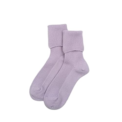 Image of 100% Cashmere Women's Bed Socks, Hand-Linked Smooth Toe, Wallet-Style Faux Leather Gift Pouch,