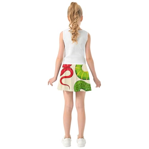 Joisal Girls Skorts Athletic Shorts Snakes Beige Toddlers Tennis Skirts Blue Pink Pleated 3t4