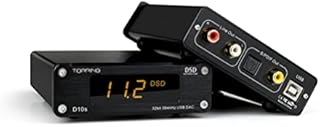 TOPPING D10s USB DAC USB to SPDIF/RCA Digital-Analog Converters XMOS XU208 ES9038Q2M DSD256 32bit/384kHz COAX/OPT/RCA Output Mini Desktop Audio Decoder(Black)
