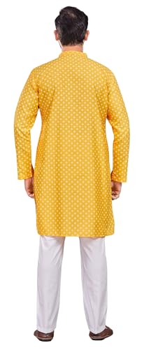 Image of Studio Shringaar Men's Cotton Relaxed Fit Straight Kurta