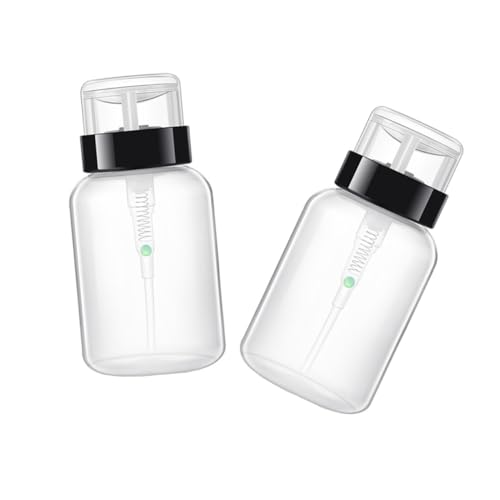 SOESFOUFU Quick-Dispense Nail Polish Pump Bottle 6 Pack 200ml Remover Cleaner Lockable Pump Subpackage Bottle Sanitary Design