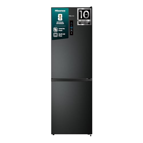 Hisense RB390N4BFC Kühl-Gefrier-Kombination, Total No Frost, Multi Air Flow, LED Display, Gemüsefach, Black Inox, EEK C