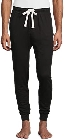 Lucky Brand Men's Knit Jogger Sleep Lounge Pants, Black, Medium