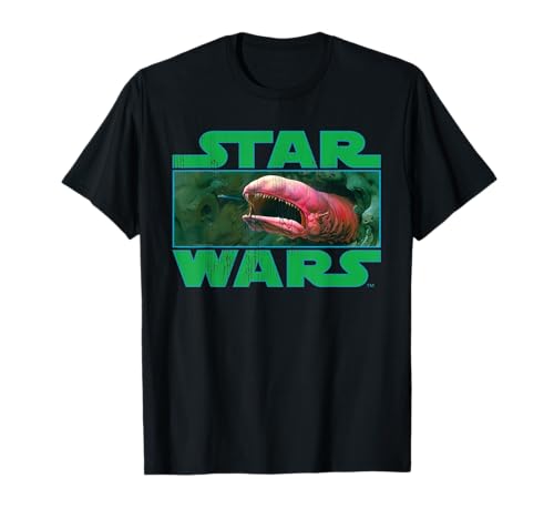 T-shirt Star Wars Space Slug en coton noir pour fan de la saga