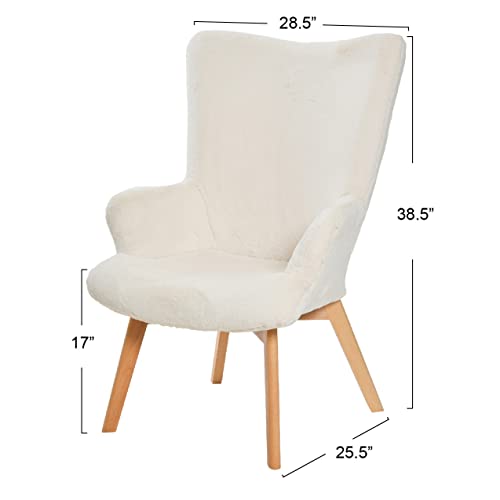 Sillón Plegable Peluche Blanco miniatura 3
