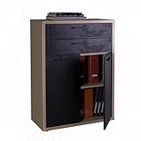 Peso: 39 kg Decor Space Libreria Bassa con 2 ante e 2 cassetti in legno da ufficio e cameretta arredamento \
