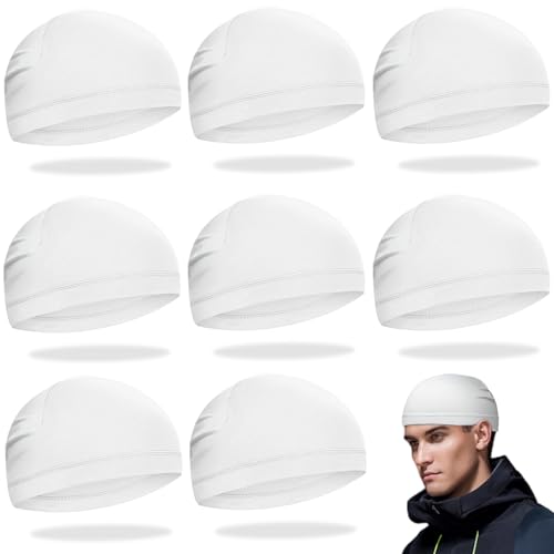 Image of 9 Pcs Skull Cap, Sweat Wicking Cooling Helmet Liner, Lightweight Breathable Cycling Beanie for Men Women