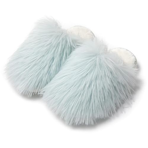 Cute Plush Slipper for Women Close-toe Lightweight Casual Winter Slide Faux Fur Anti-slip Flat Sandal Lounging Shoe2