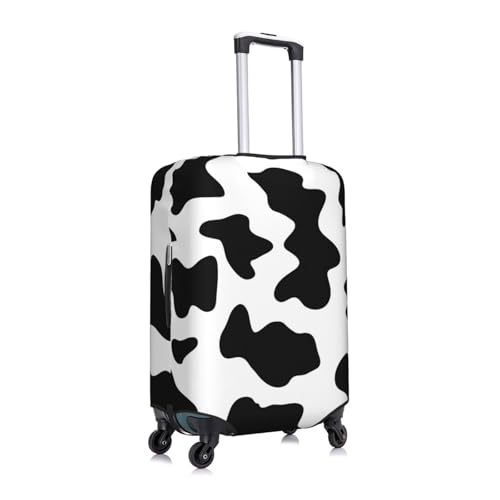 Black And White Cow Print Print Suitcase Cover Luggage Protector Washable Elastic Fashionable Travel Gear Cover3