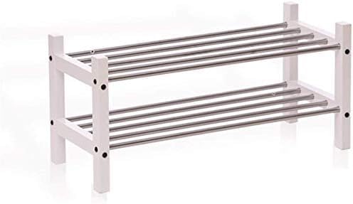 Zapatero otomano de madera para porche, banco de almacenamiento de zapatos de acero inoxidable, organizador de zapatos, ideal para bañosala de estar