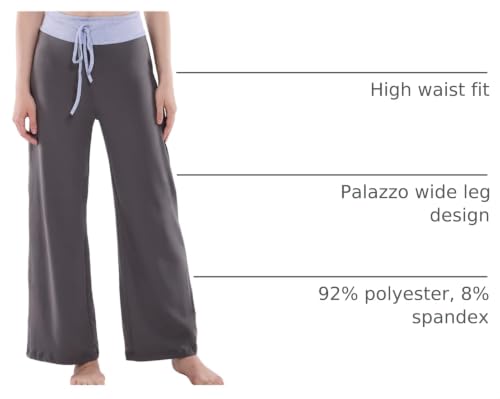 Image of NEWCOSPLAY Women's Comfy Pajama Pants Casual Drawstring Palazzo Lounge Wide Leg Pants