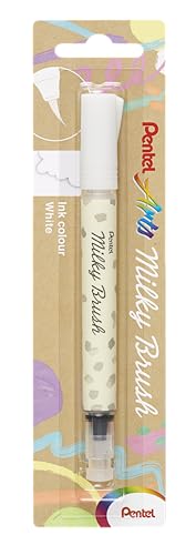 Stylo pinceau Pentel XGFH-PWX peinture pastel liquide blanc mat calligraphie dessin