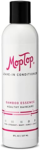 MopTop Leave-in Conditioner for Fine, Thick, Wavy, Curly & Kinky-Coily Natural hair, Anti Frizz Curl Moisturizer, Definer & Lightweight Curl Enhancer w/Aloe, great for Dry Hair- 8oz