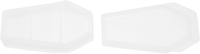 Halloween Coffin Silicone Mold Storage Box for DIY Crafts White