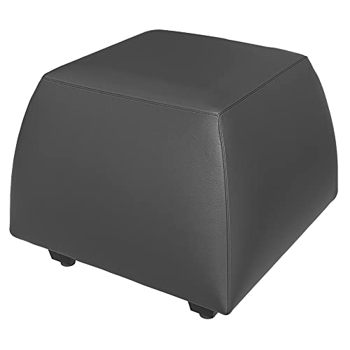 Image of Wakefit Belize Ottoman (Leatherette, Marble Grey)