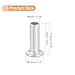 uxcell 50Pcs Semi Tubular Rivets, 4mm x 12mm Aluminum Round Flat Head Semi-Tubular Rivet Metal Stud Rivet for Industry Household Repairing Fastening, Silver