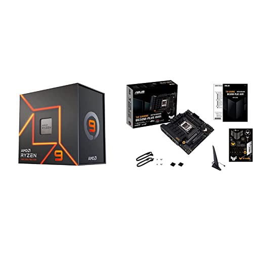 Image of AMD Ryzen 9 7900X 12-Core, 24-Thread Unlocked Desktop Processor & ASUS TUF Gaming B650M-PLUS WiFi Socket AM5 (LGA 1718) Ryzen 7000 mATX Gaming Motherboard