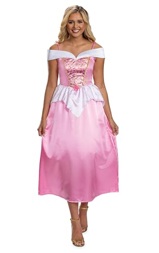 DISGUISE 158379B-EU Déguisement de princesse Aurora Basic Plus pour adulte, femme, multicolore, taille M