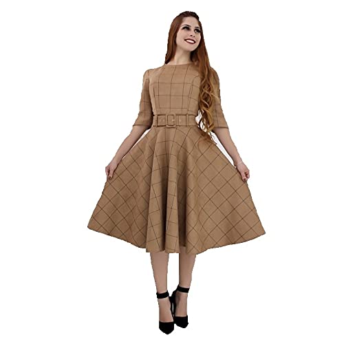 FOXDX Women's A-LINE Knee Length Dress 