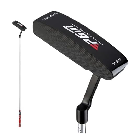 Left Handed Golf Putter with Soft Grip Blade Putter for Men Women Golfers Sports Outdoor Golf Push Rod LH Club (Left,Black)