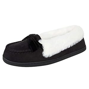 Jessica Simpson Women’s Micro Suede Moccasin Indoor Outdoor Slipper Shoe