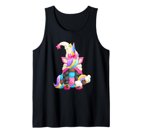 Black Pride Unicorn For Afro American Women Melanin GNOME Camiseta sin Mangas