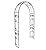 SCENDOR Wedding Arch Garden Arbor Curved Metal Enduring Iron Garden Arch Trellis for Climbing Plants Outdoor Ceremony 95.3 in x 45 in x 14 in