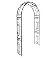 SCENDOR Wedding Arch Garden Arbor Curved Metal Enduring Iron Garden Arch Trellis for Climbing Plants Outdoor Ceremony 95.3 in x 45 in x 14 in