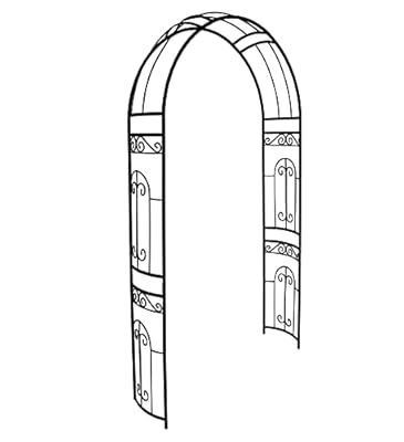 SCENDOR Wedding Arch Garden Arbor Curved Metal Enduring Iron Garden Arch Trellis for Climbing Plants Outdoor Ceremony 95.3 in x 45 in x 14 in