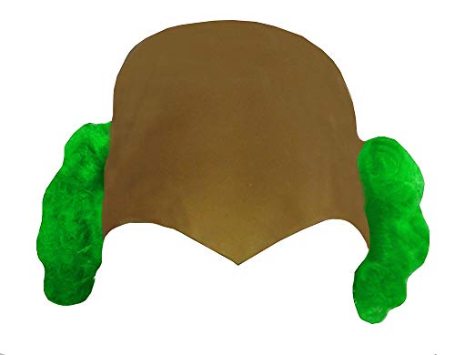 Parrucca da clown calvo verde per adulto