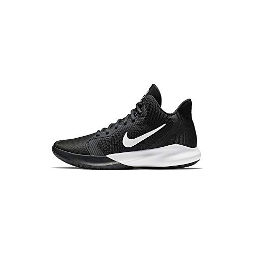 Nike Tênis de basquete unissex adulto Precision II, Preto/branco, 3.5 Regular US