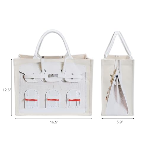 Bolso Tote de Lona Resistente 16oz para Mujer miniatura 3