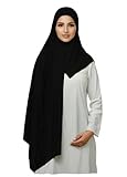 Cadymile Womens Muslim Hijab Headwrap Elegant Soft Dubai Turban Outfit Black OneSize