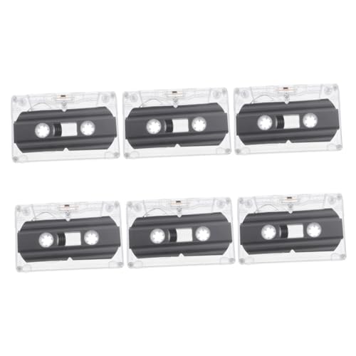 VILLCASE 6pièces Cassettes Audio Vierges Enregistreables De Lot de Cassettes Audio Vides pour Enregistrement
