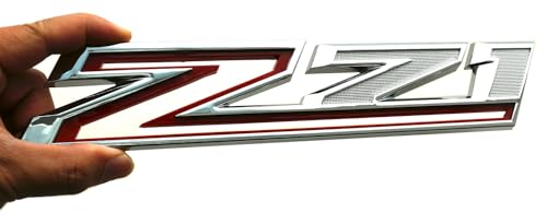 Image of 2 Pack 2019-2025 Z71 Emblem Decals Side Badges Compatible with Silverado Z71 Parts 84632695 (Chrome Red)