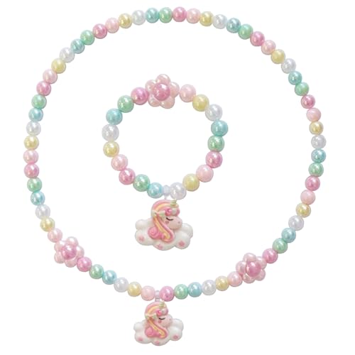 Jewelry Sets for Girls Necklaces Bracelet Sets Unicorn Pendant Necklaces Jewelry Sets for Girls Halloween Christmas Birthday Gifts over 3 years old.