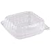 Dart Solo Dart 9" x 9.5" x 3" Clear Hinged Food Cookie Take-Out Container 1-Compartment (pack of 50)