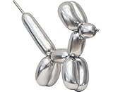 Beauty&Charm Modellierballons von GoDan, 50 Stück, Luftballons zum Modellieren, Dekor-Ballons, Latex-Luftballons, Geburtstag, Hochzeit, Typ 260 (Platin silber)