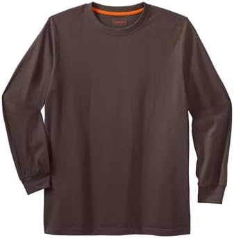 Boulder Creek by Kingsize Men's Big & Tall Heavyweight Long-Sleeve No Pocket Cre
