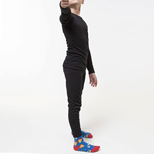 Boys Cold Weather Fleece-Lined Thermal Underwear 2-Piece Set3