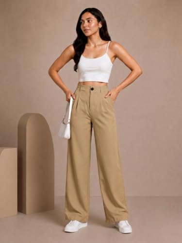Image of Womens NS Lycra Korean High Waist Straight Pants
