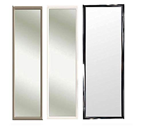 Riyashop3 Colours Door Mirror Hanging Mirror Frame Mirror 35 x 95 cm Black White (Black)