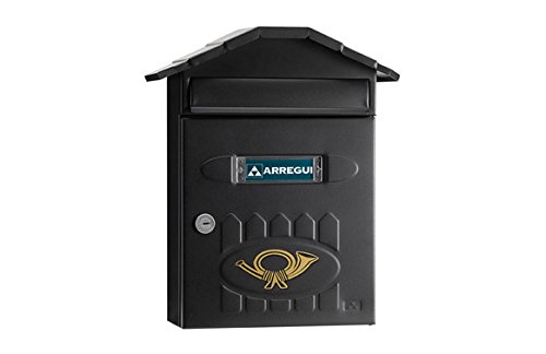 Preisvergleich Produktbild Arregui, Briefkasten, für Außenbereich, Schwarz