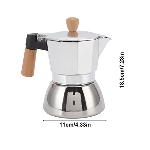 Image of Durable Wooden Handle Coffee Maker for Cafeteria, Home (300ml)
