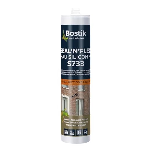 BOSTIK S733 Seal´n´Flex Bau Silikon Anthrazit – Neutraler Universalsilikon, Schimmelresistent, Dauerelastisch, Anstrichverträglich, Für Innen- und Außenbereich, 300ml