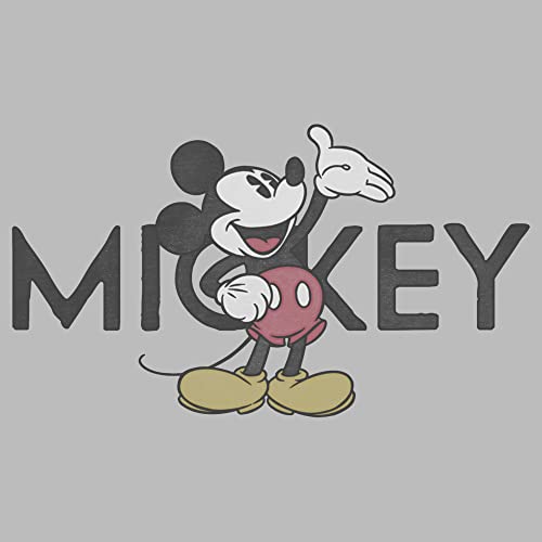 Image of Boy's Mickey & Friends Old School Mickey Pull Over Hoodie - Athletic Heather - X Large