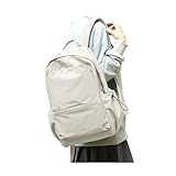 White Backpack for School, Small High School Bookbag Back Pack for Teens Girls Boys, College Backpack Book Bag for Women Men, Mini Simple Casual Daypack Backpack Mochilas Escolares para Adolescentes
